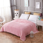 Pink Bedspread Soft Flannel Blanket