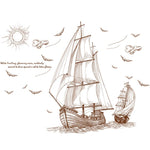 Vintage Sailboat Wall Decal