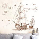 Vintage Sailboat Wall Decal