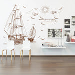 Vintage Sailboat Wall Decal