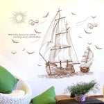 Vintage Sailboat Wall Decal