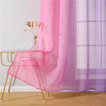 Pink Gradient Sheer Curtains