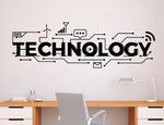 Technology Lettering Wall Sticker