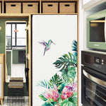 Tropical Leaves Flowers Bird Wall Decals